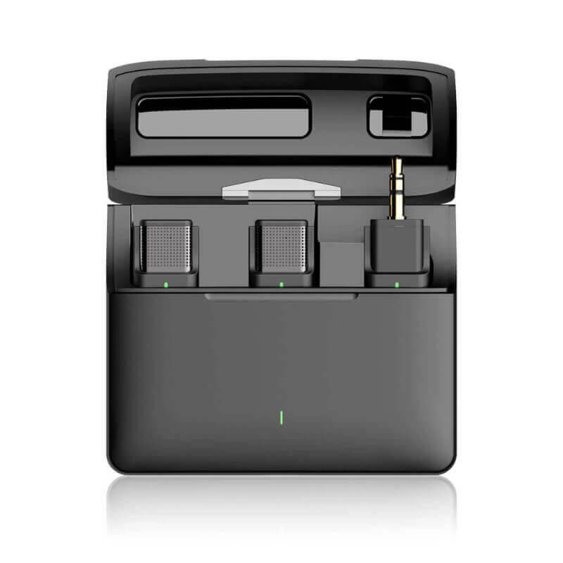 Wireless Microphone with Charging Case, Receiver & 3.5mm Jack