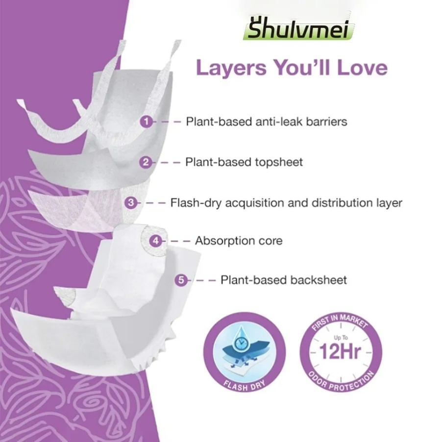 Comfortable Disposable Female Sanitary Pants Woman's Diaper for Menstrual Period Convenient