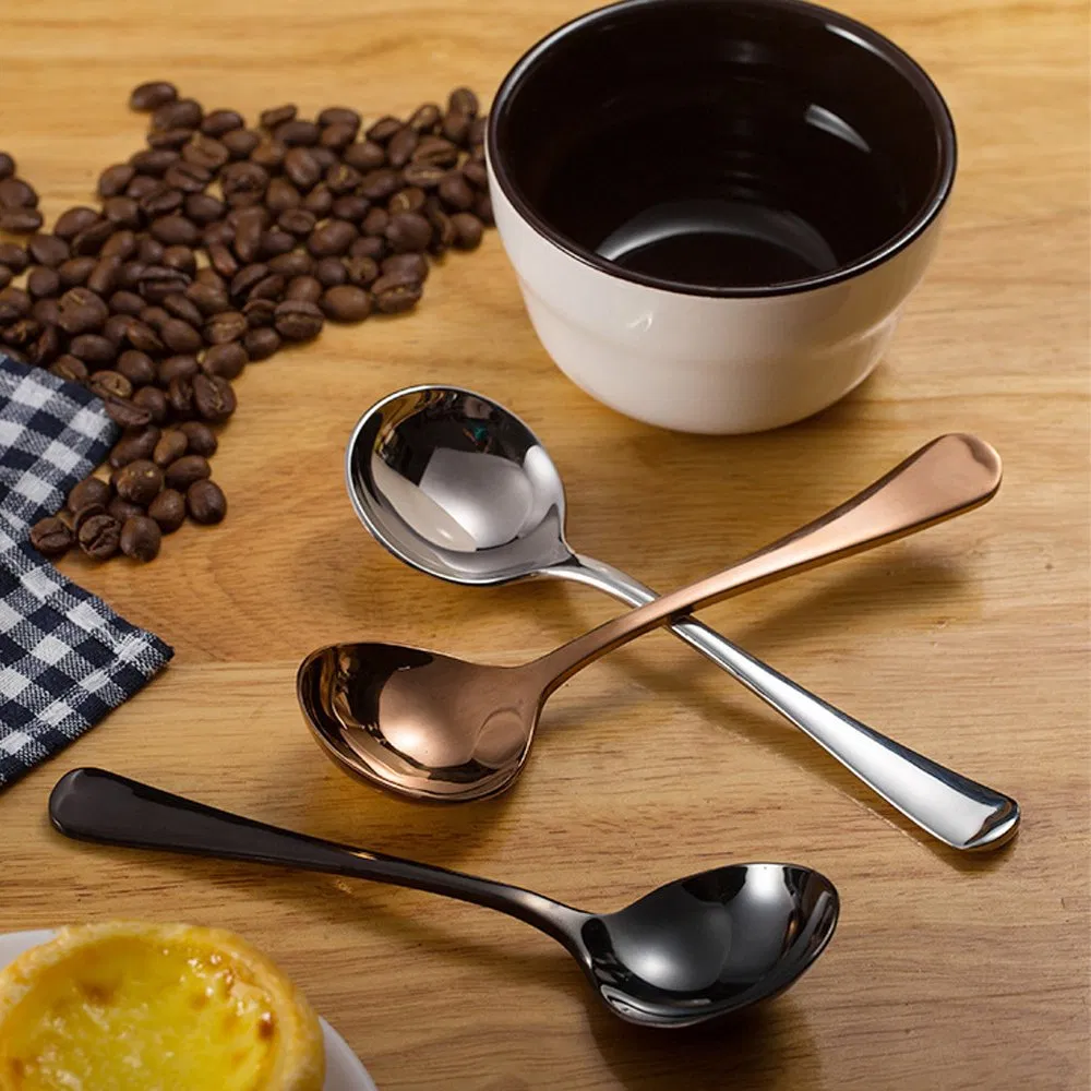 Novel Design Stainless Steel Dessert Yogurt Salad Coffee Tea Spoon
