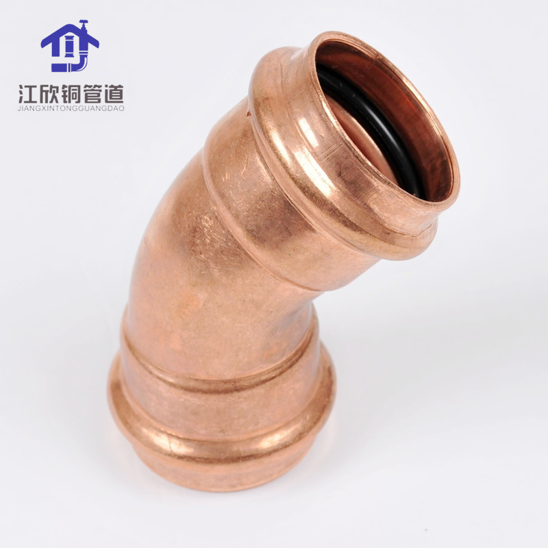 Pure Copper 90 Degree Elbow Fitting of V-Profile Press Watermark Approved