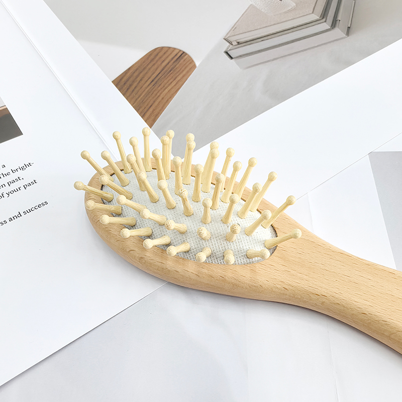 Portable Wide Teeth Bamboo Wooden Comb Hairdressing Tool Factory Hot Sale Hairdressing
