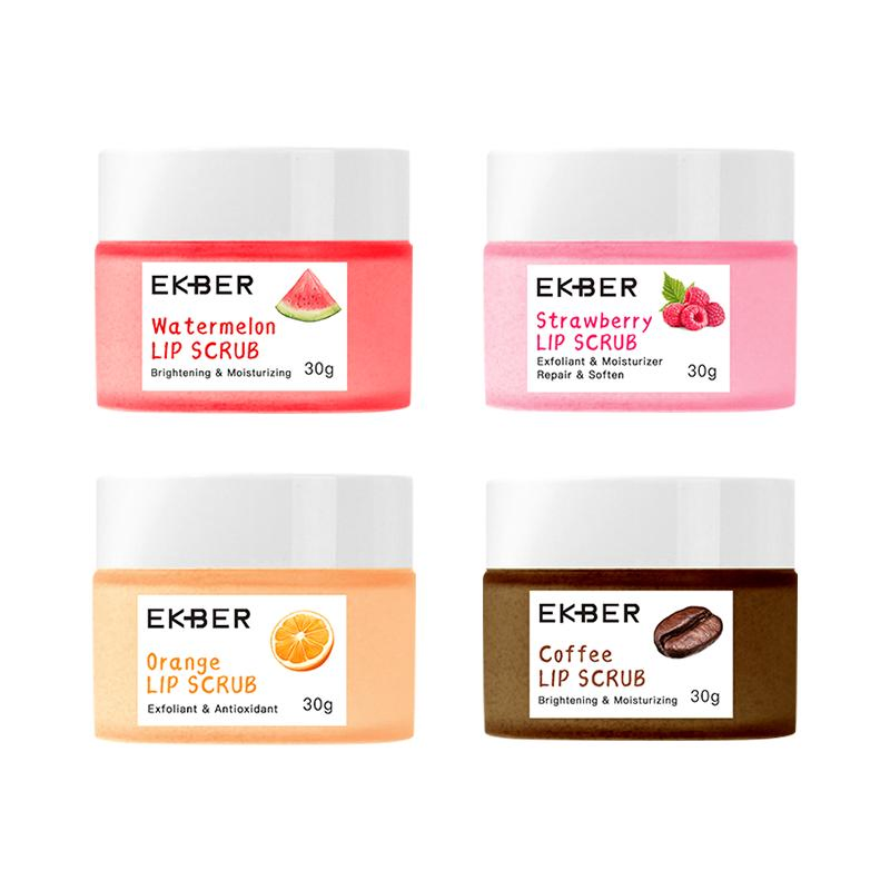 Lip Care Organic Lightening Exfoliator Nourishing Vegan Pink Strawberry Sugar Lip Scrub