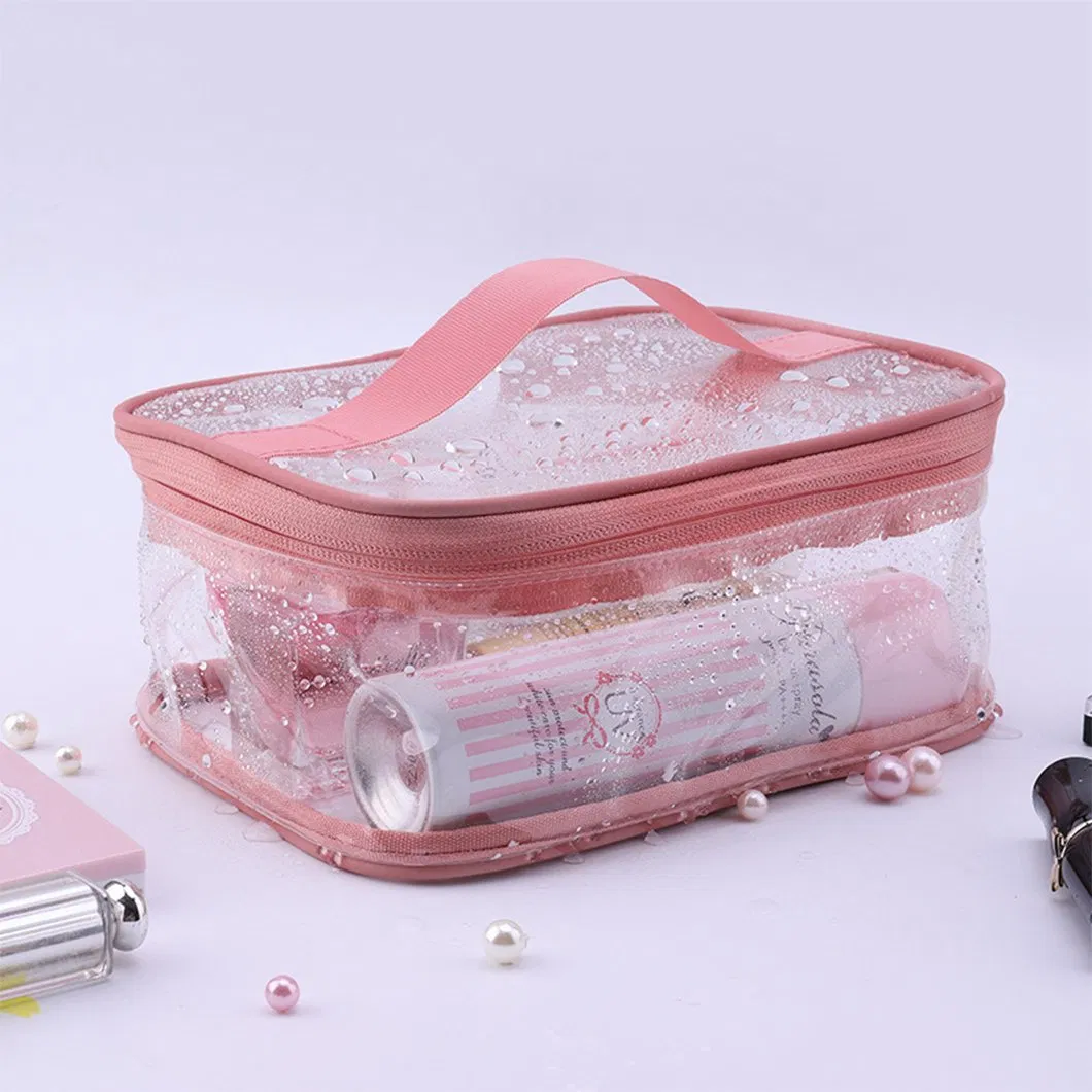 Custom Transparent Women Wash Bag Travel Organizer Waterproof Cosmetic Case PVC Storage Bags Makeup PVC Cosmetic Bags