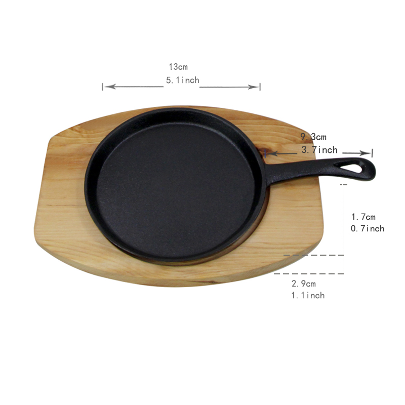 Classical Style Pre-Season Cast Iron Sizzling Pans for Nice Cooking