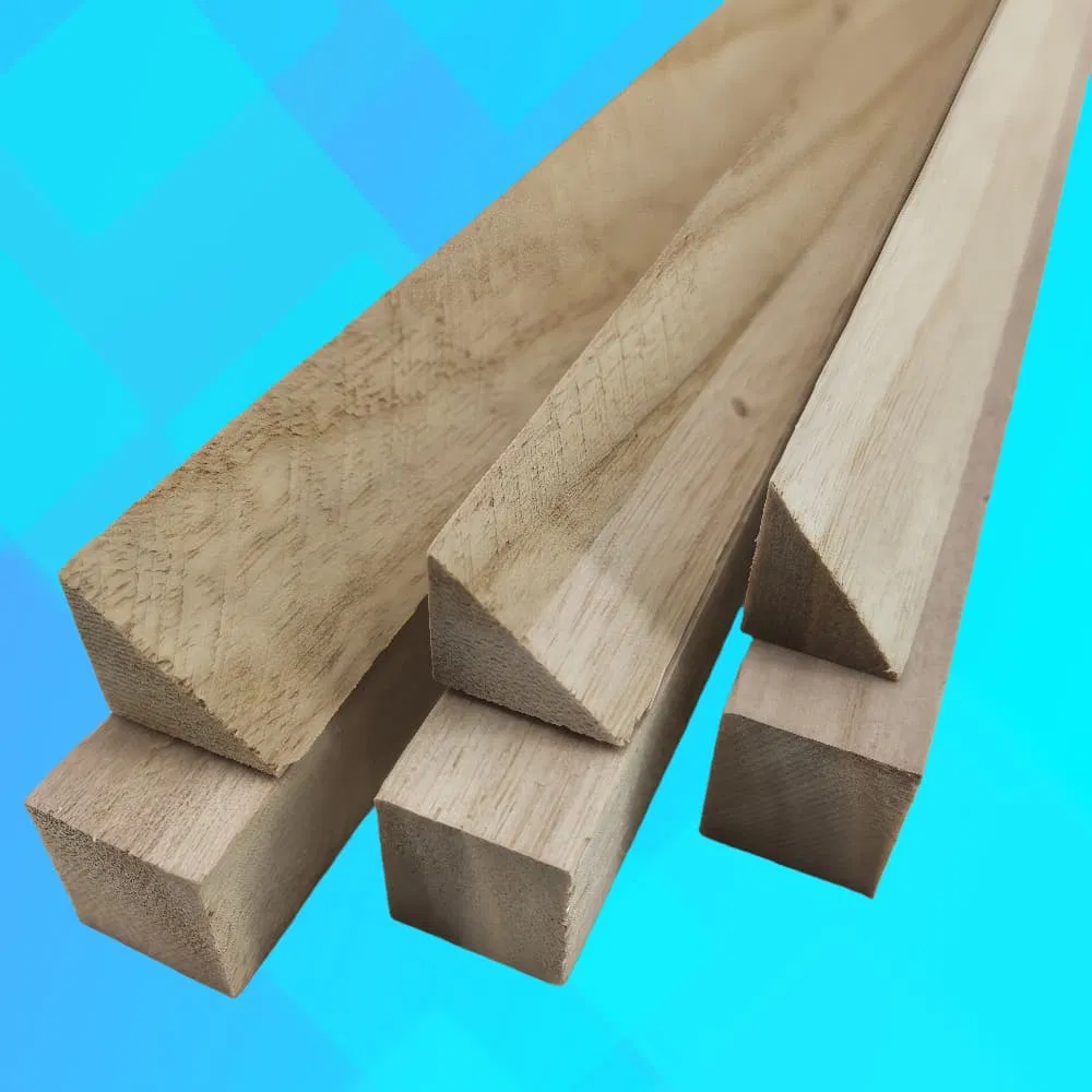 Strong Wood Trapezoid Chamfer Strips for Professional Building Applications