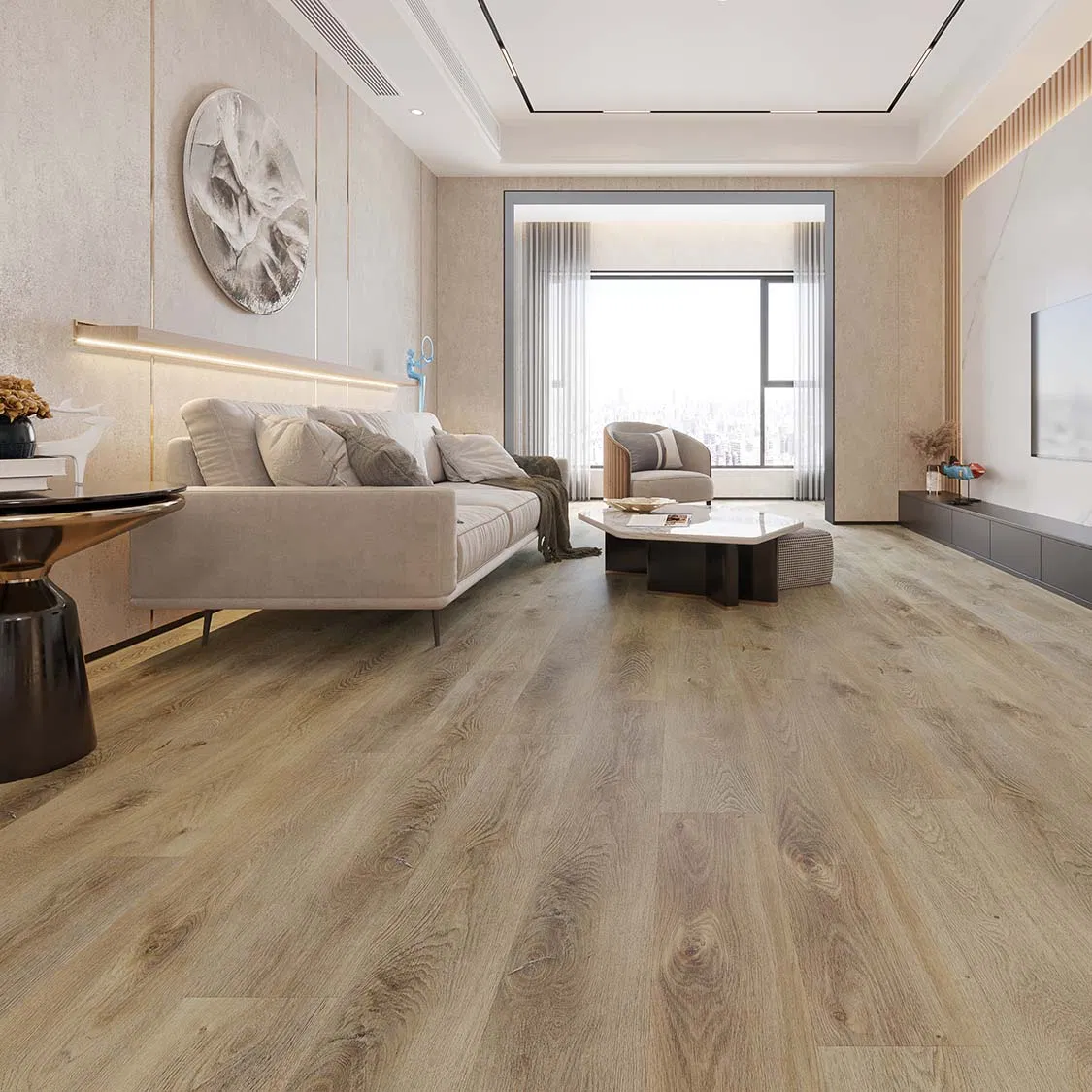 Водостойкий SPC ламинат Click Lock под дуб, 4-8 мм