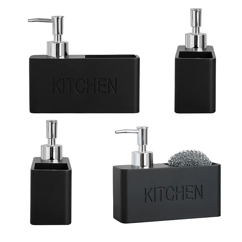 2-in-1 Multifunctional Resin Dispenser for Hand Soap and Kitchen Sponge Storage
