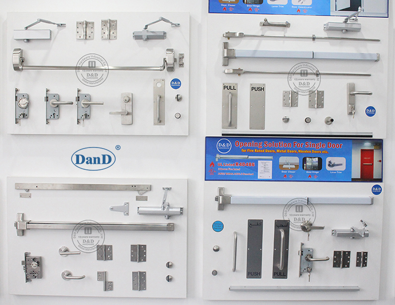 CE Stainless Steel Fire Rated Lever Trim with Lock for Panic Bar