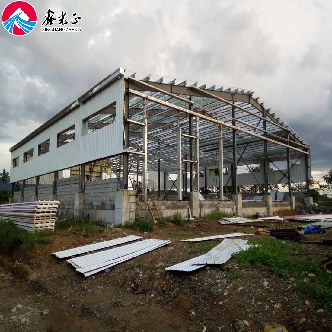 H Section Beam and Column Structure Steel Building Material