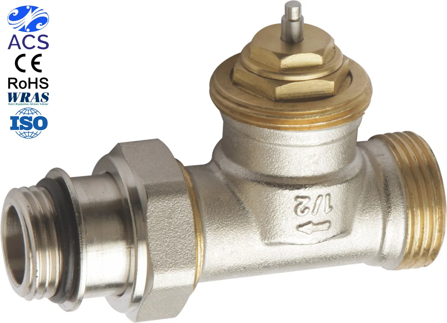 1/2" X 1/2" Straight Thermostatic Radiator Valve