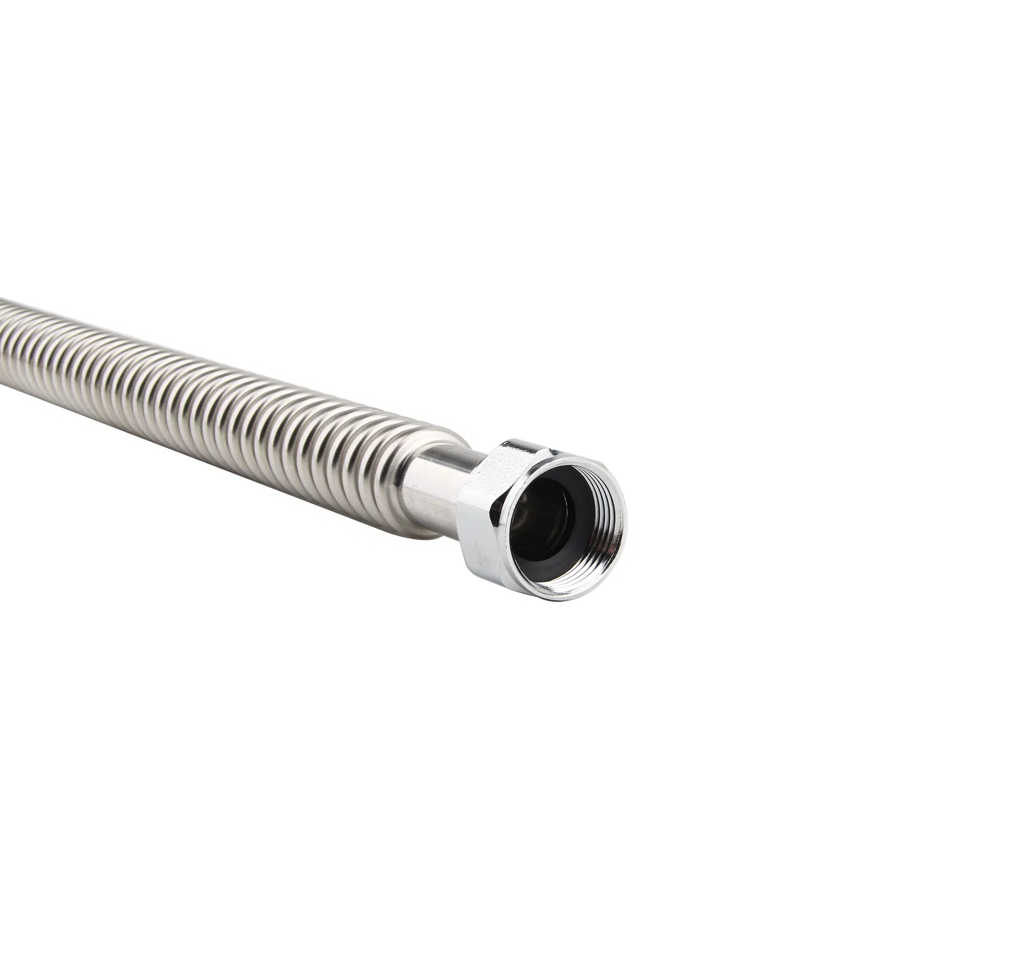 China Made Stainless Steel Corrugated Connector, 3/4"Push-Fit W/Valve X 3/4"Fip
