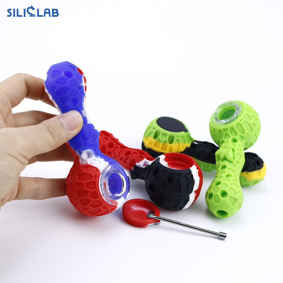 Brand Unbreakable Piece Silicone Straw Pipe with Free Glass Bowl Tobacco Smoking Pipes