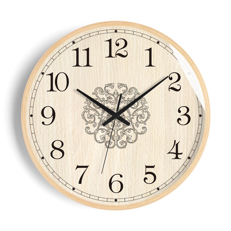 Elegant Copper Framed Glass Wall Clock for Modern Bedrooms