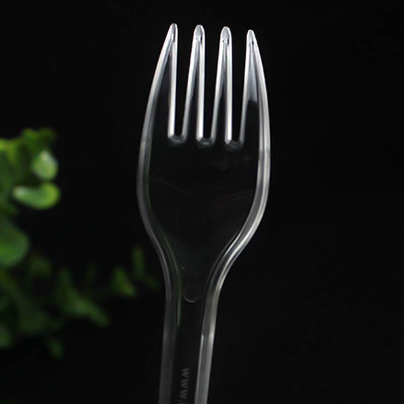 2g PS Clear Fork Disposable Plastic Cutlery 165mm PS Plastic Fork