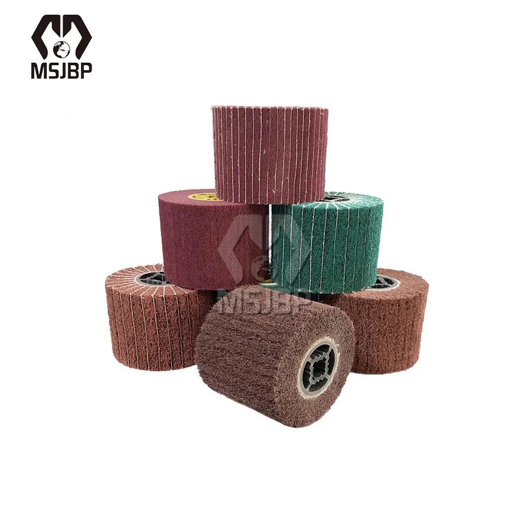 Msjbp Stone Abrasive Polishing Brush China Manufacturers 60# 80# 120# 180# Grit Non-Woven Abrasive Wire Drawing Polishing Brush