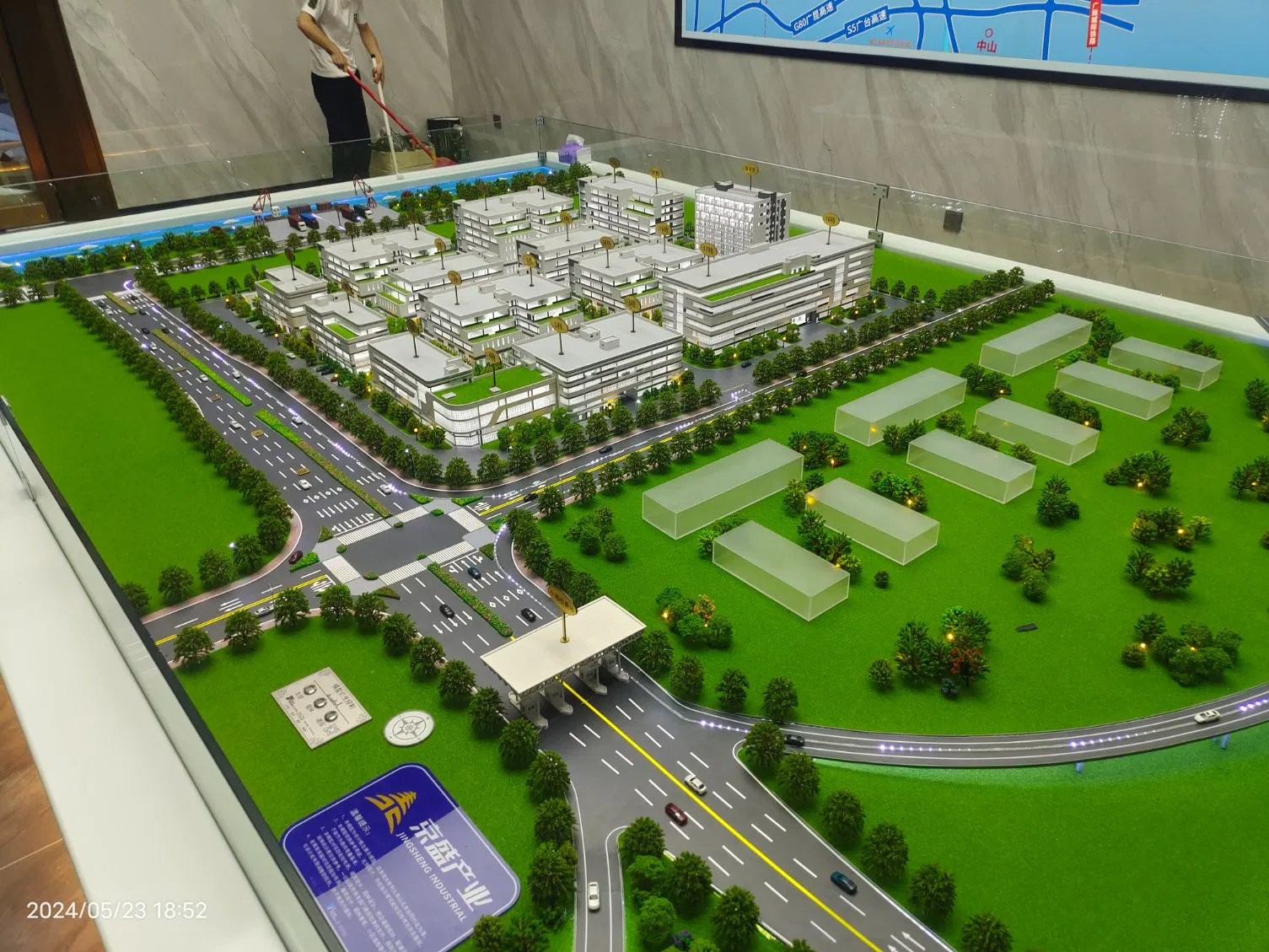 3D High-Quality Industrial Park Sand Table Model with Lighting Display