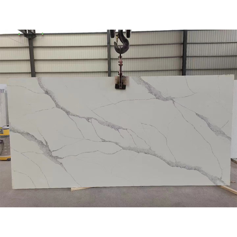 White Quartz Calacatta Range Engineered Stone Big Slabs for Countertop/Worktop/Island Top/Table Top Price