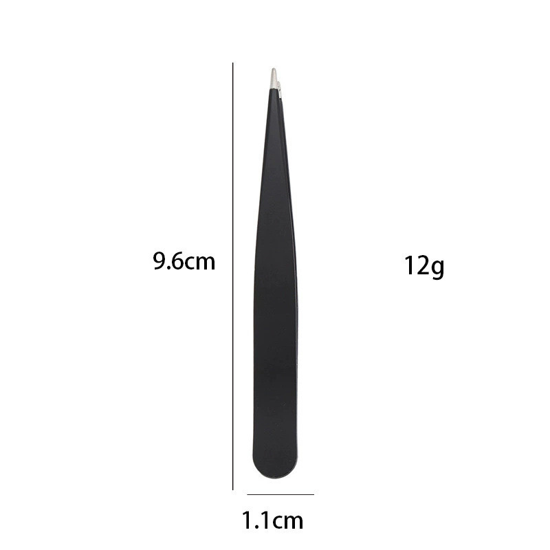Pointed Slant Tip Precision Stainless Steel Lash Isolation Eyelash Extension Eyebrow Tweezers