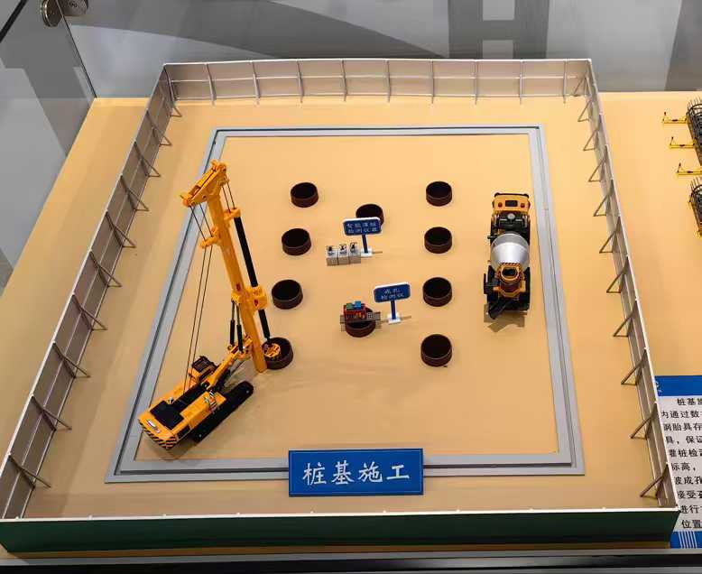 Unique Handcrafted Coal Mining Model Sculpture for Office Display