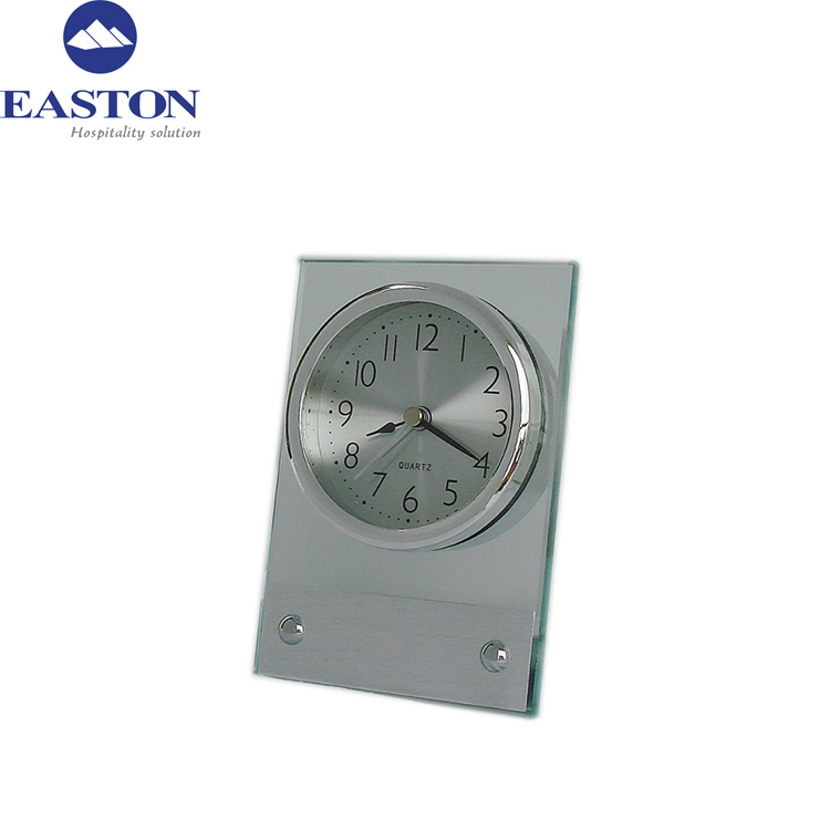 Hotel Custom Crystal Glass Table Alarm Clock Wholesale