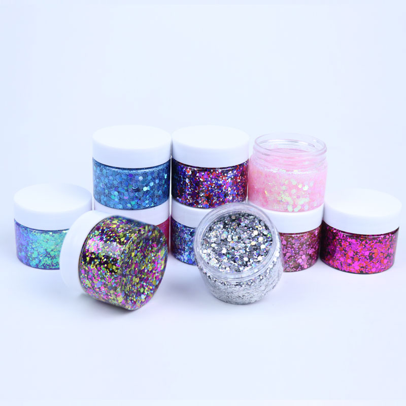 Cosmetic Chunky Glitter Flakes Gel Holographic Face Body Peel-off Chunky Glitter Glue