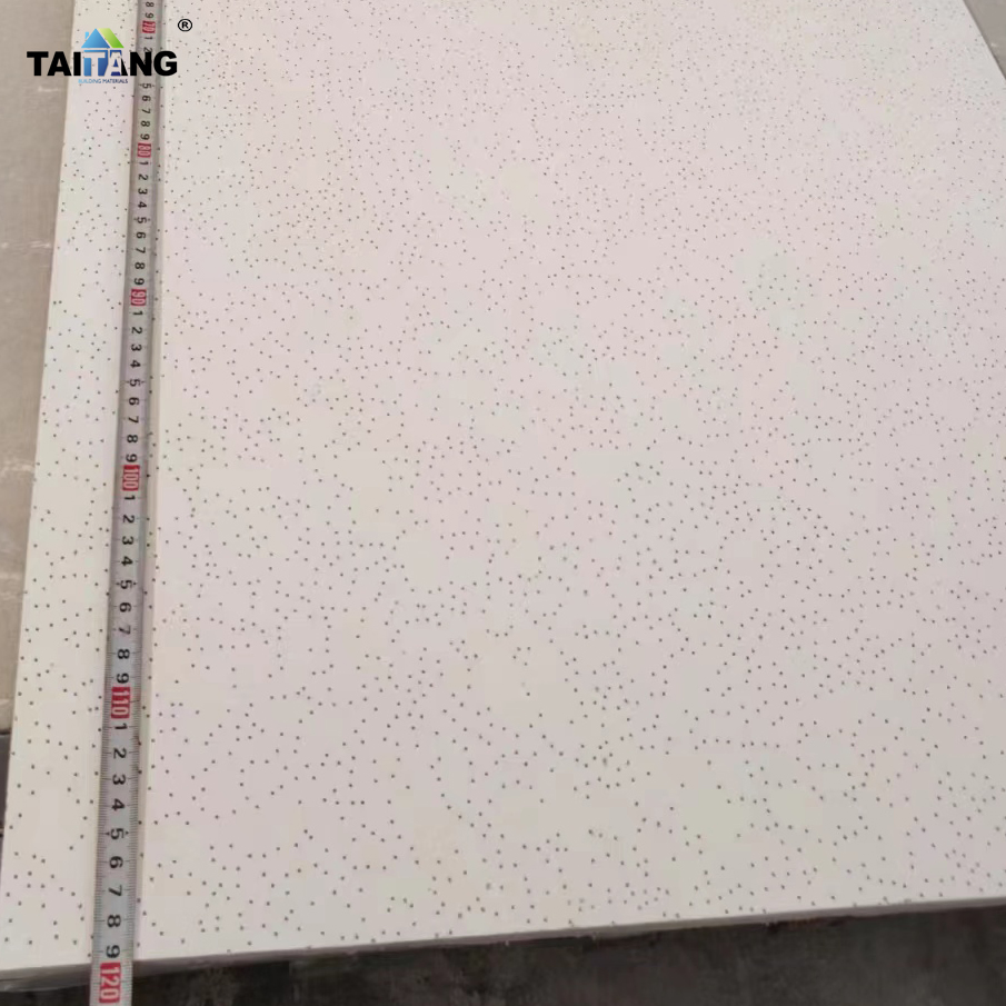 16mm Acoustic Ceiling Board Faux Plafond Acoustique 60*60 Ceiling Tiles 2X2 Black Plaquetas De Cielo Falso