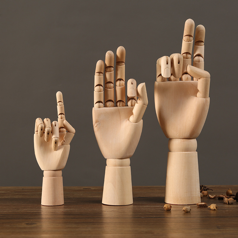 Sketch Mannequin Model Movable Limbs Wooden Hand Body Wbb28344