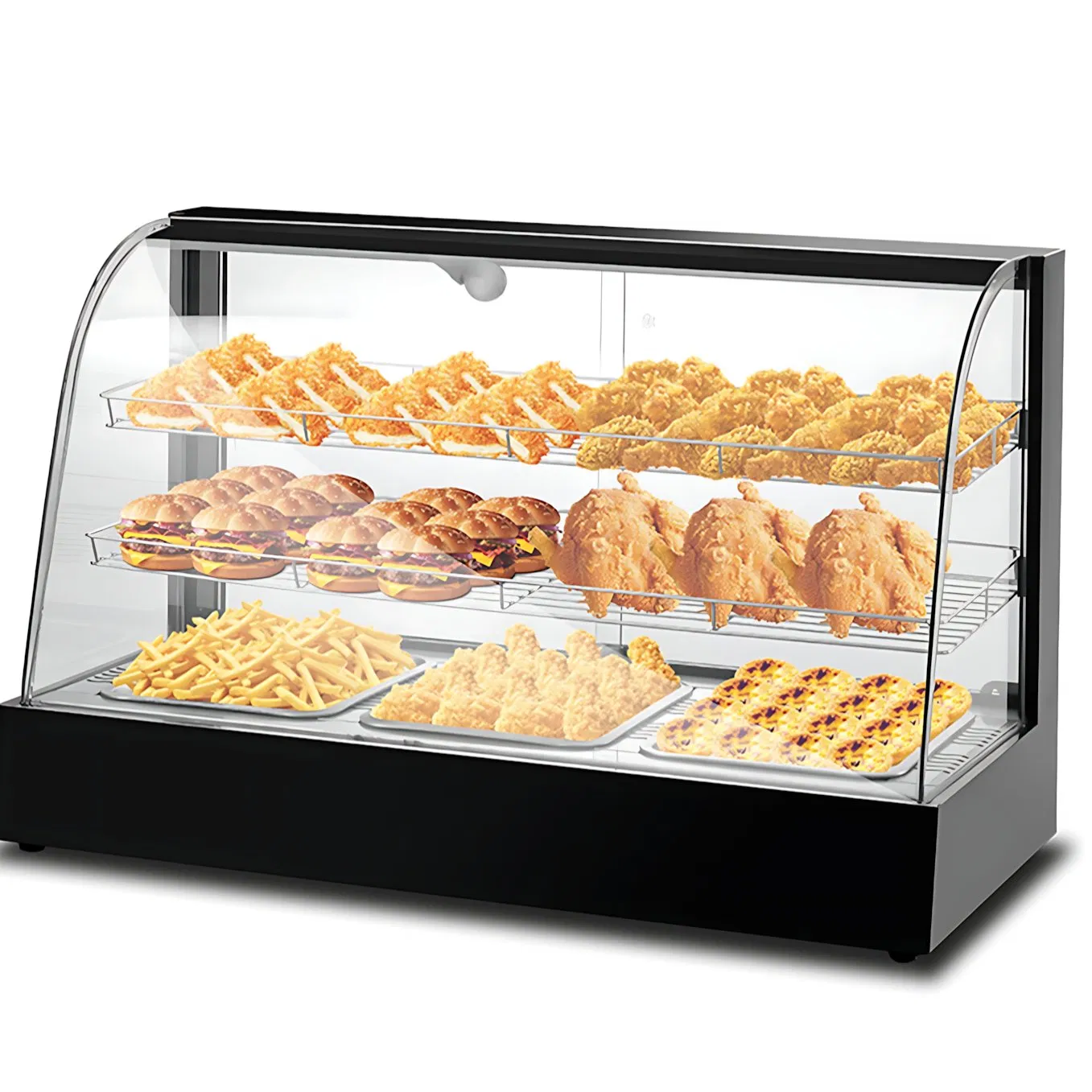 Wholesale Price Premium Quality Curved Food Warming Display for Large Quantity Orders
