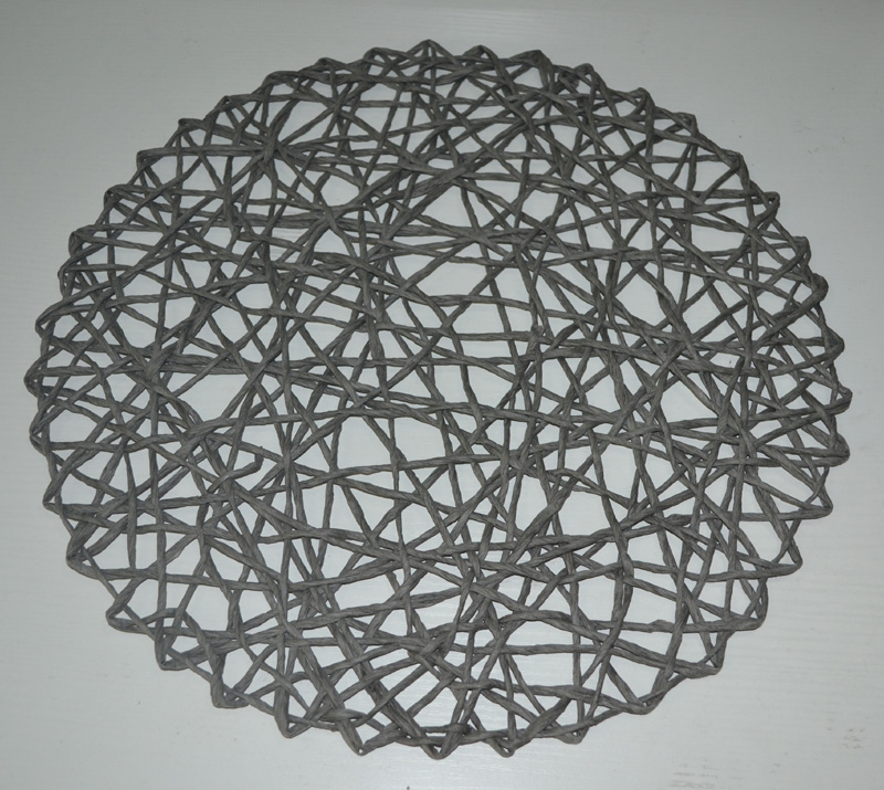 15" FSC Straw Paper Woven Round Placemat