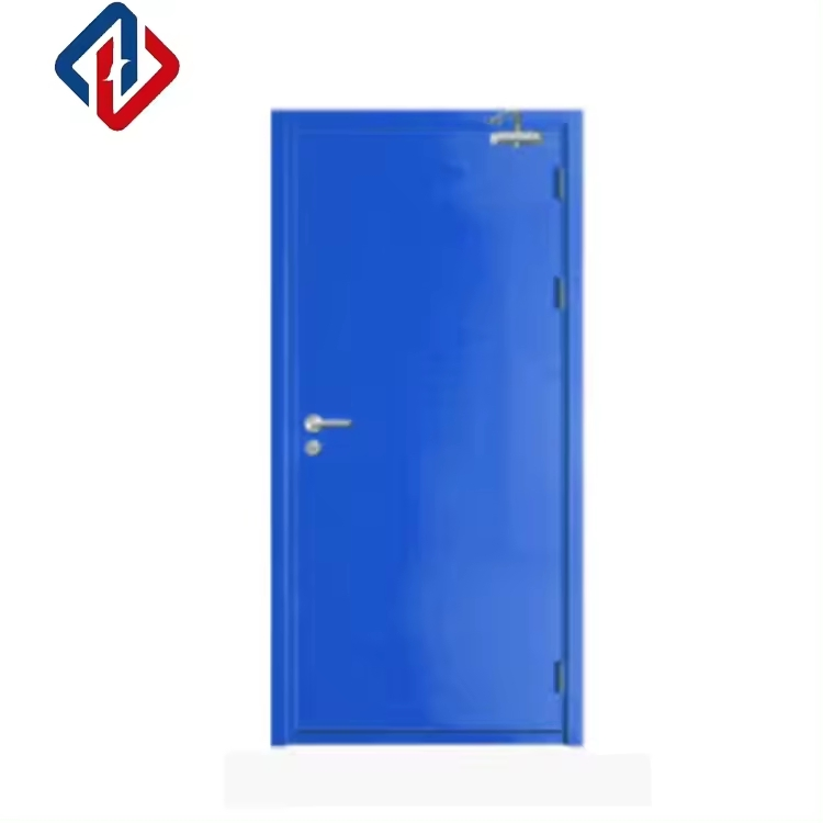 for UL Wh Listed Modern Style Double Leaf Safety Emergency Exit Metal Door Fire Rated Steel Door with Finished Surface