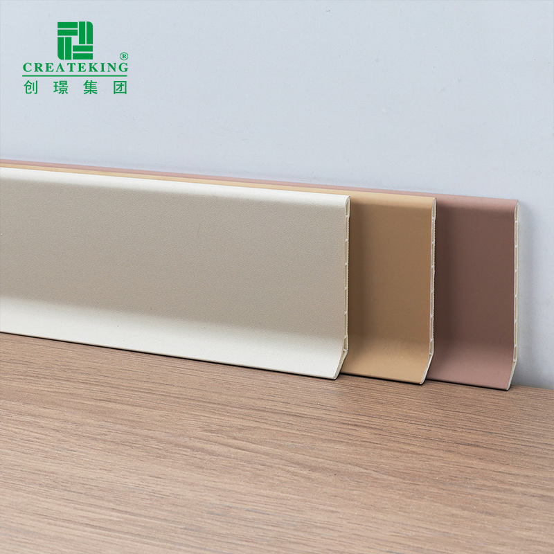 China Supplier Customized 70*13.5mm Skin-Feel Waterproof Flexible PVC Baseboard