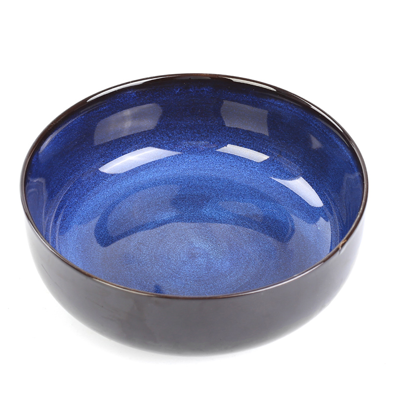 Ceramic Rice Bowl Colorful Japanese Style Retro Ceramic Soup Bowl Salad Family Restaurant Pottery Design