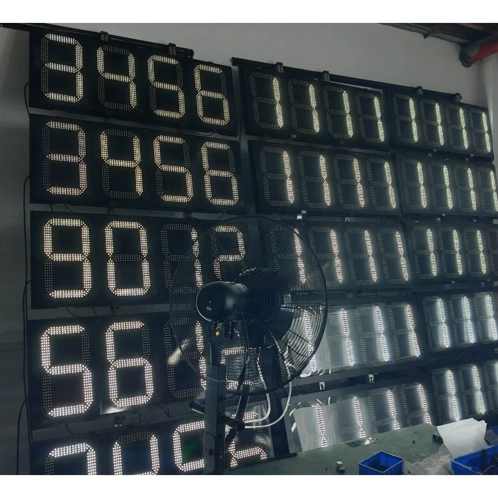 LED Display Price Gas Station Digital Heights 8-36 Inches 2-Year Warranty 7 Segment Gas Station Manual