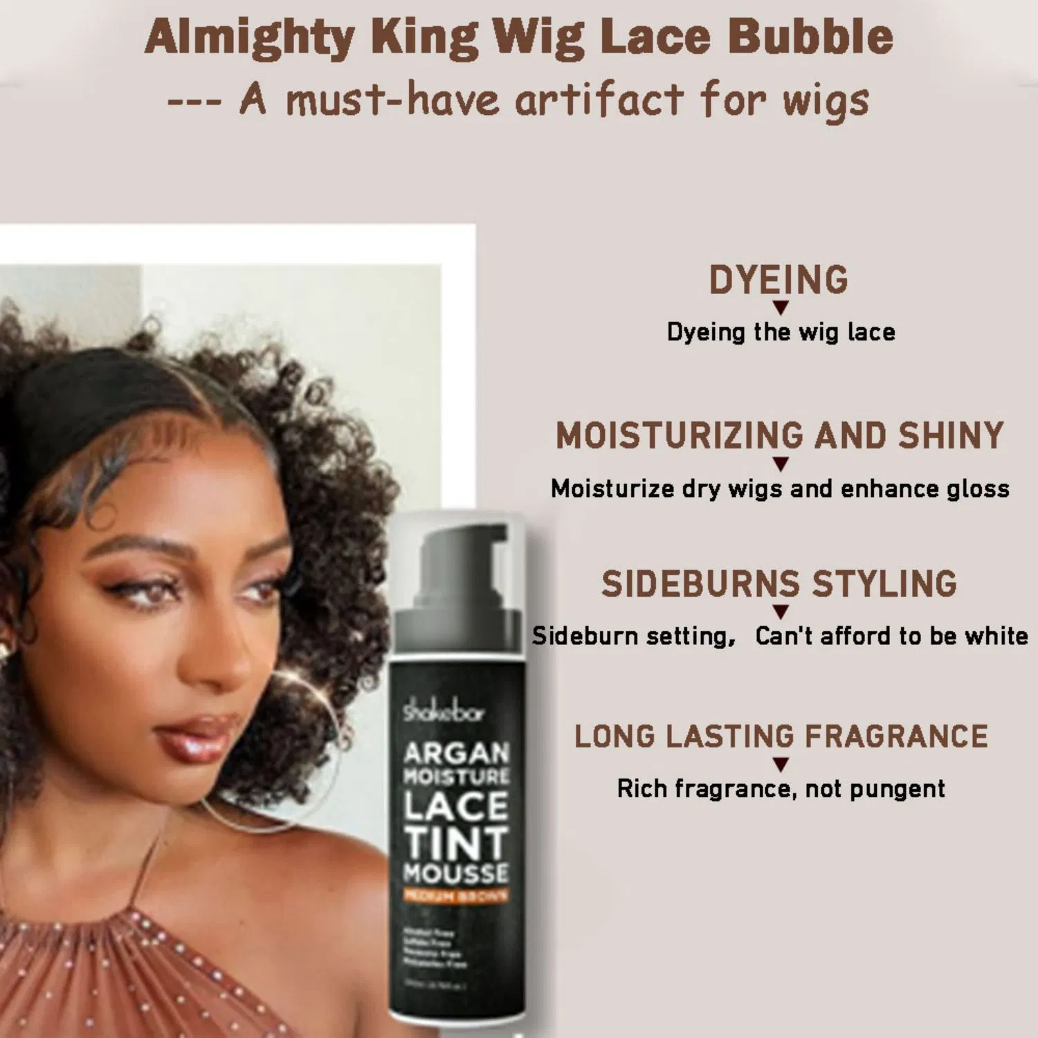 Argan Oil Sweat Proof Quick Dry Lace Tint Mousse