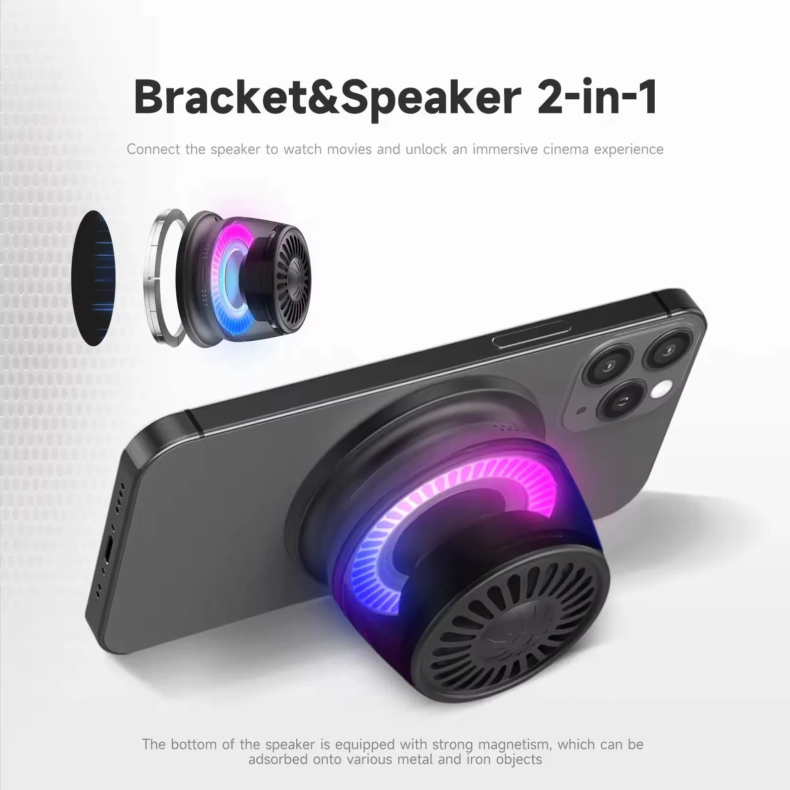 Mgitec De415: Bluetooth-колонка с AI-переводчиком и RGB-подсветкой
