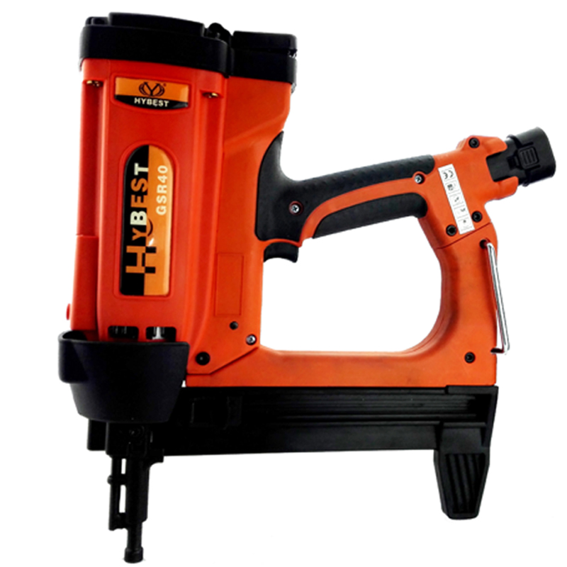 Hybest Gsr40 Orange Gas Cordless Concrete Nailer