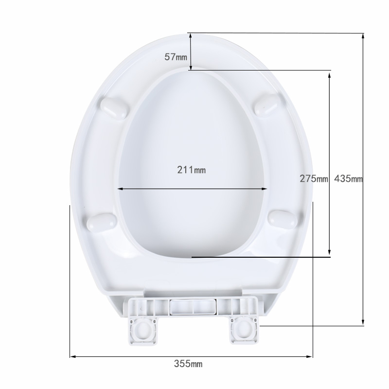Kj-947 Hot Sale American Style Classic Design Round White PP Plastic Toilet Seat Cover