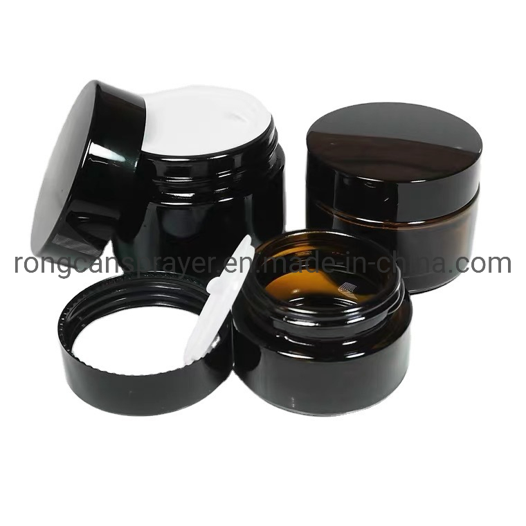 1oz 50g 50ml 100ml Clear Empty Frosted Glass 2oz 50 Ml Skin Face Body Cream Cosmetic Containers Jars