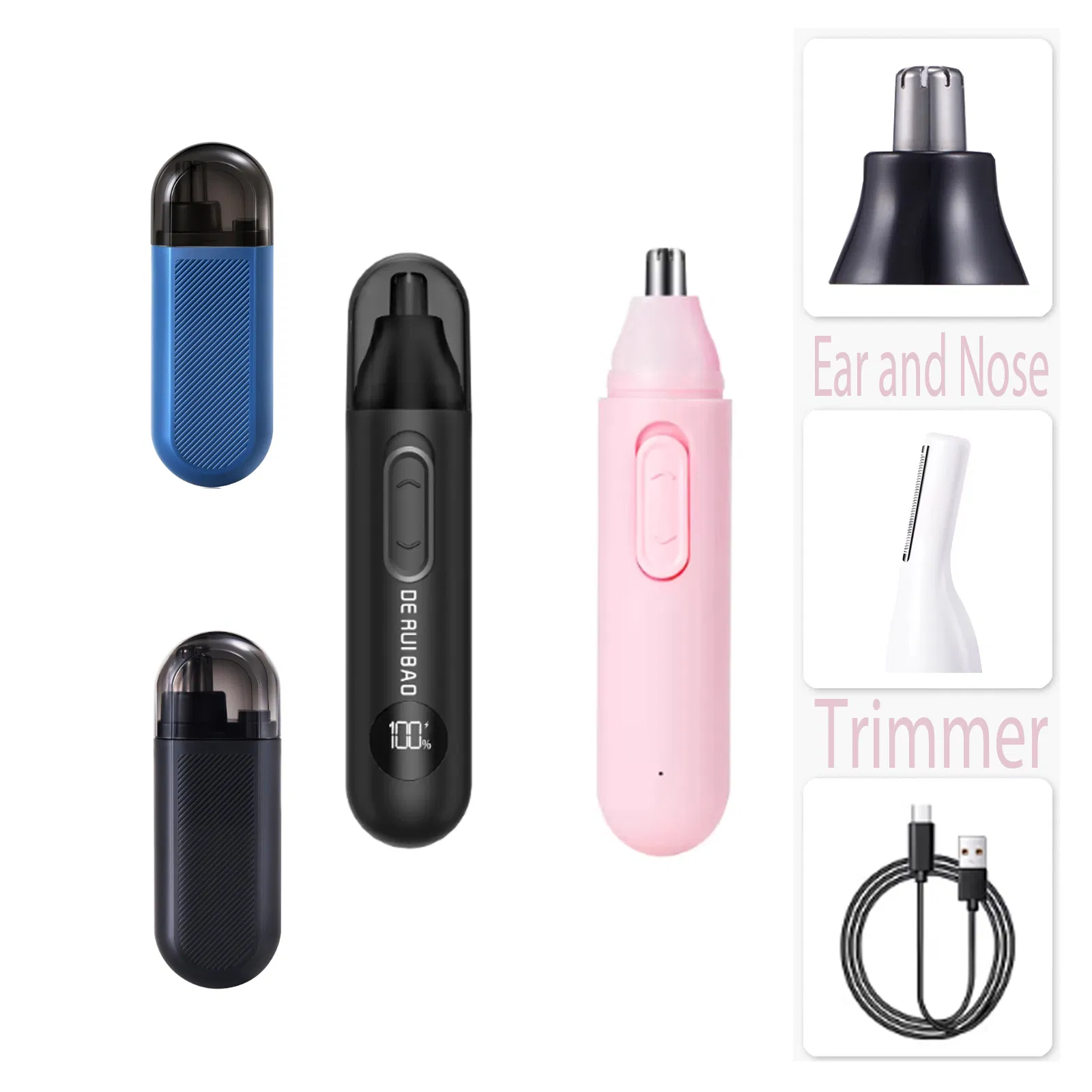 Visualized Energy Level Safety Nose Hair Trimmer