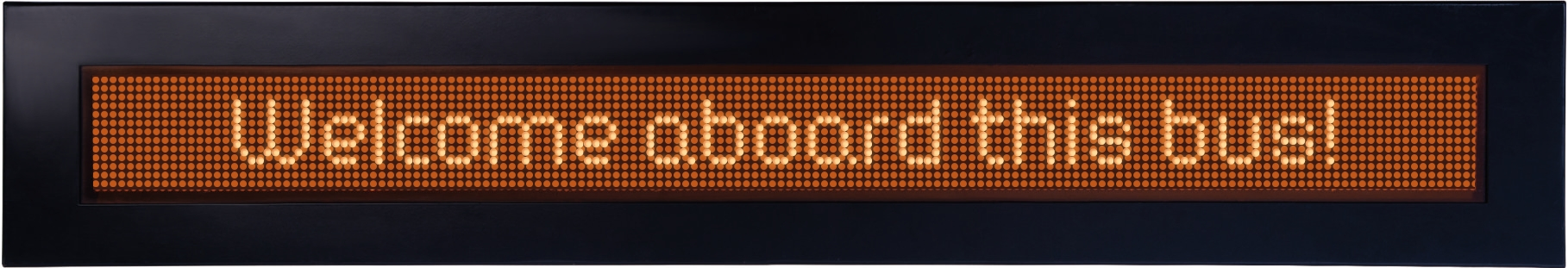 Indoor Advertising LED Content Display of Bus Stop Announcements Inside Vehicle