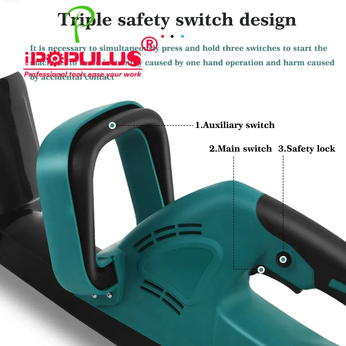 Аккумуляторный кусторез с двойным лезвием