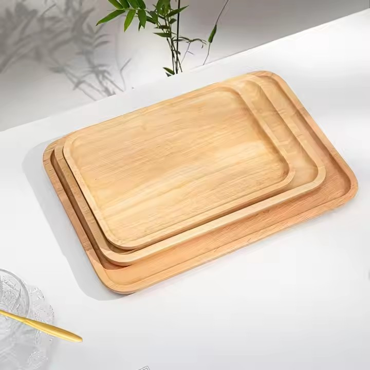 Natural Bamboo Dishes Plates Bamboo Tray