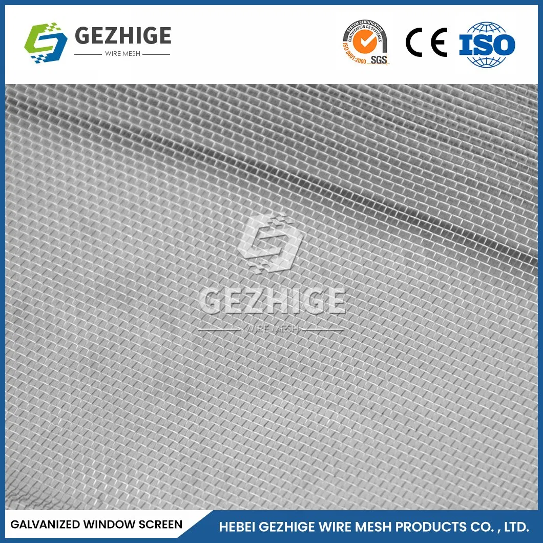 Gezhige Home Window Screen Factory 18 X 18 Mesh Aluminium Anti Insect Window Screen China Colorful Zinc-Coated Steel Mesh Screen