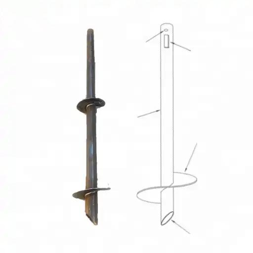 Customized HDG Double and Triple Helixes Screw Helical Pile with Extension