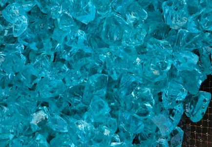 Glacier Blue Glass Stone Decorative Glass