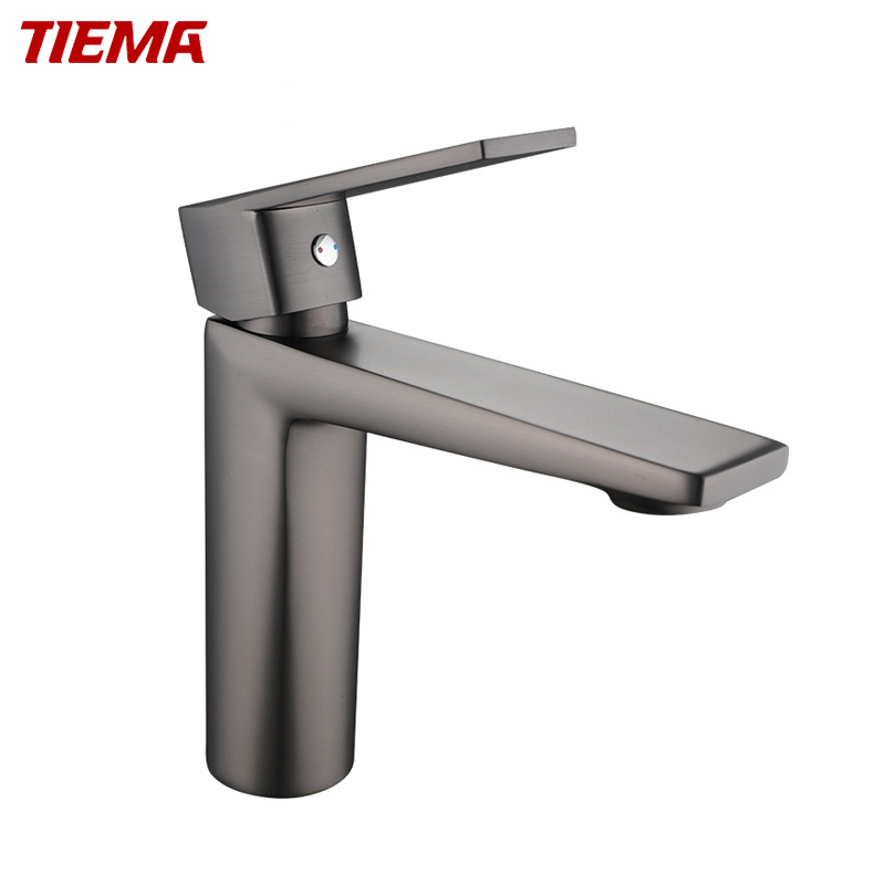 Tiema Sanitary Ware Single Hole Waterfall Water Tap Bathroom Kitchen Brass Mixer Basin Faucet Sample Customization