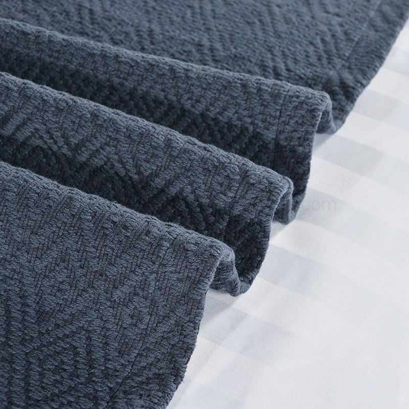 Hotel Bedroom Thickened Modern Simple Ramie Cotton Dark Grey Decorate Bed Flags