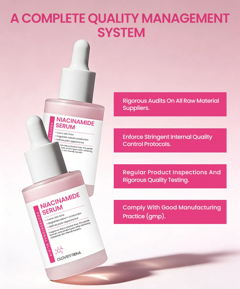 30ml Pink Dropper Cylindrical Bottle Nicotinamide Facial Essence