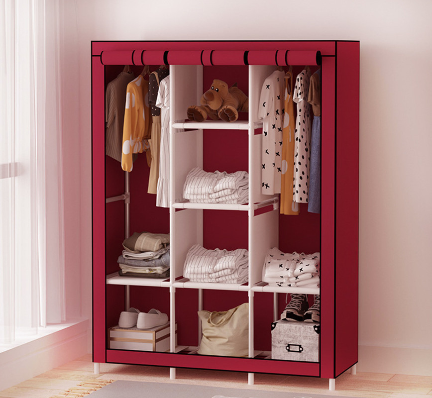 High Quality Armoire Fabric Wardrobe Fabric Folding Portable Wardrobe