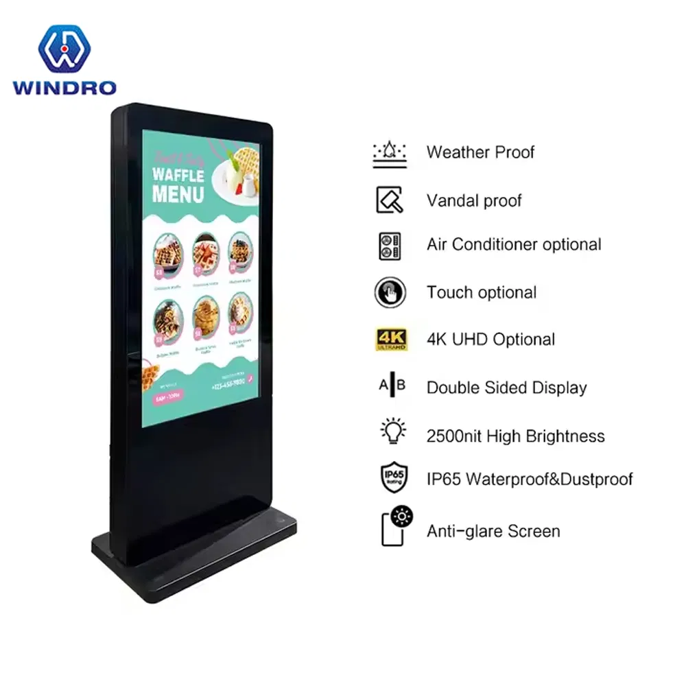 Уличный 55-дюймовый LCD дисплей 4K с Android, IP65